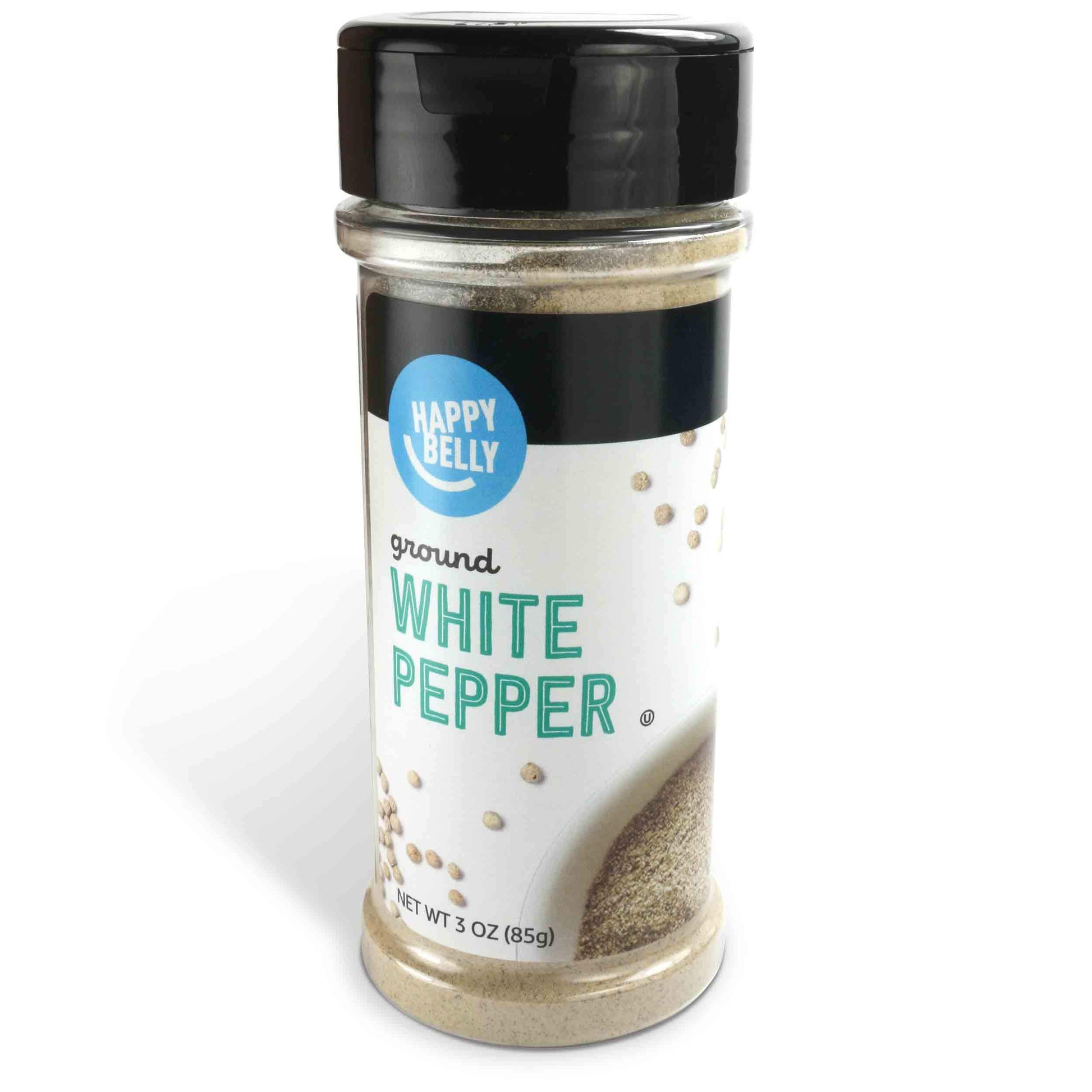 Happy Belly Ground White Pepper, 3 Ounce Pack, Spices and Seasonings