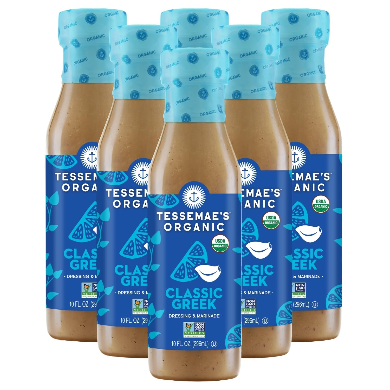 Tessemaes All Natural Salad Dressing - Classic Greek Flavors, 6-Pack