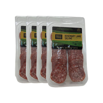 MeatCrafters Sliced Rosemary Lamb Salami, Dry Cured Charcuterie, No Added Nitrites or Nitrates, Antibiotic Free, All Natural Mea