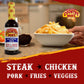Country Bobs All Purpose Sauce Spicy Hot - A Kick of Ground Red Pepper - Gluten-free All-In-One Sauce for Meat, Chicken, Fish,