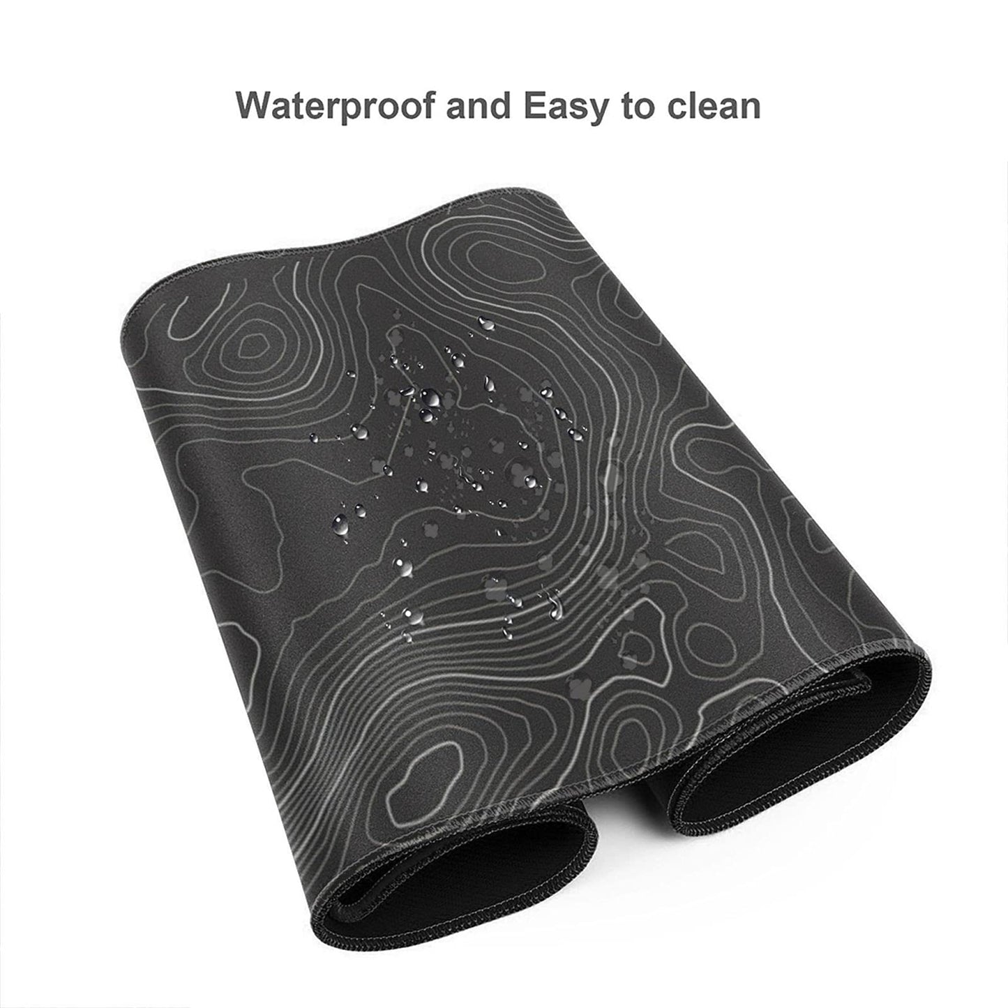 Topographic Contour Gaming Mouse Pad Large Xl Long Extended Pads Big Mousepad Keyboard Mouse Mat Desk Pad Home Office Decor Acce