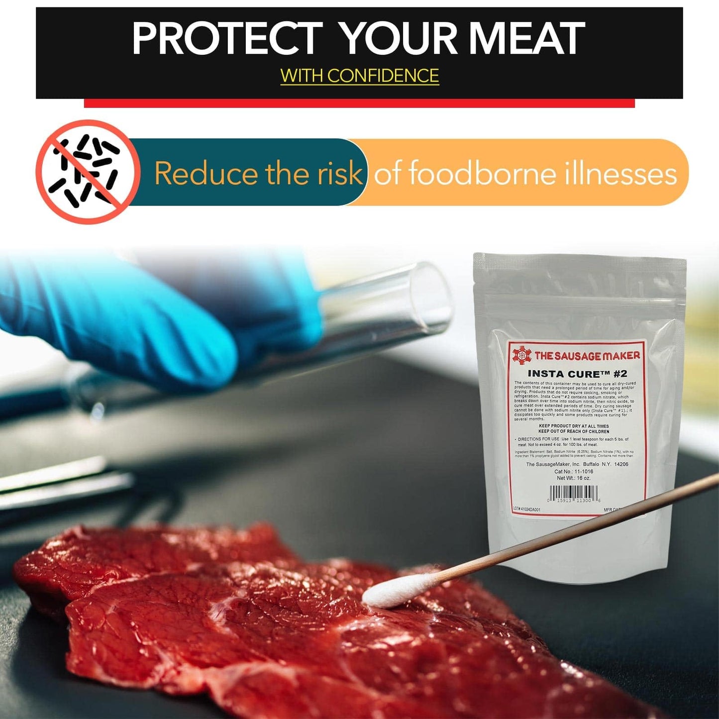 Insta Cure #2, 4 Oz Pink Curing Salt, Prague Powder, Quick Cure For Meat, Sausage, Made In Usa - The Sausage Maker®