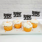 Keaziu 24 Pack Graduation Cupcake Toppers, Paper, Senior1 Black, Graduation Hat Picks for 2025 Theme Party Decorations