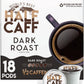Worlds Best Half Caff Dark Roast Coffee Pods, 18 Count, Recyclable, Compatible with Keurig K Cups, 100% Arabica Coffee