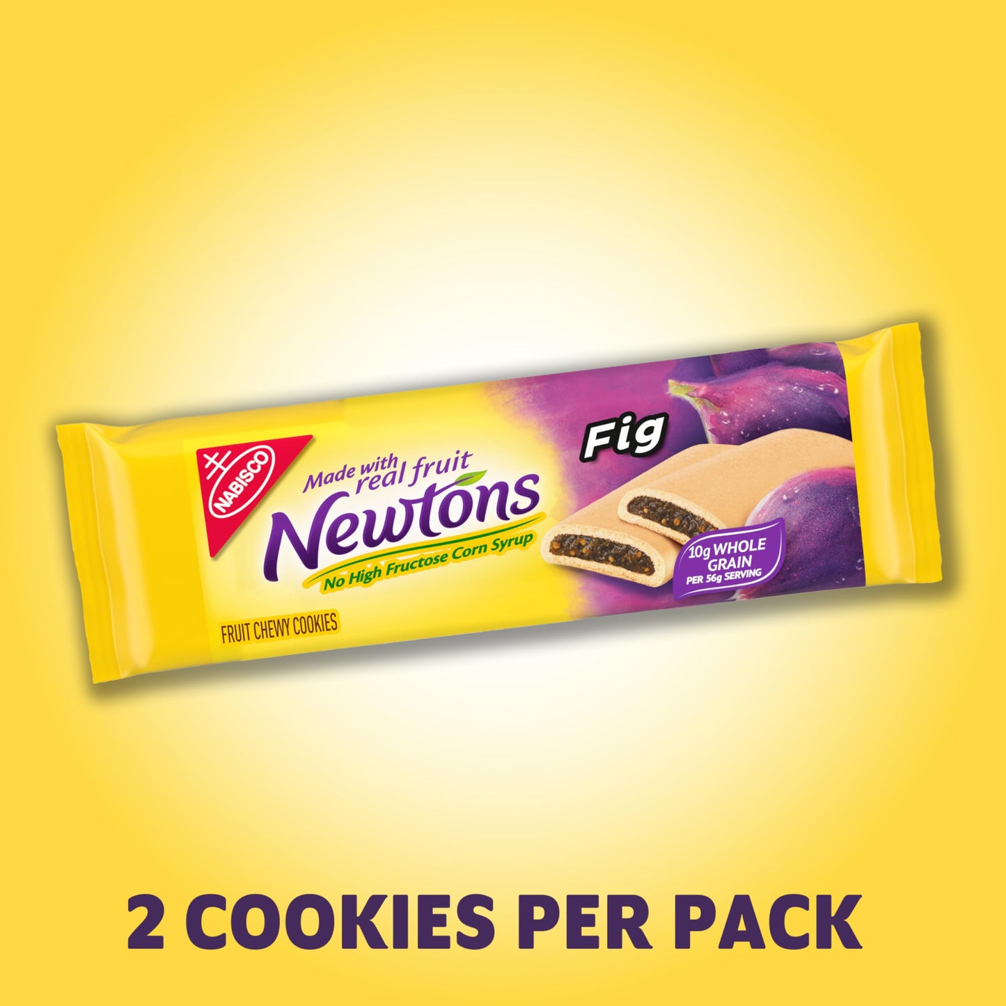 Newtons Soft & Fruit Chewy Fig Cookies, (Fig Bars), 40 Snack Packs (2 Cookies Per Pack, 4 Boxes)