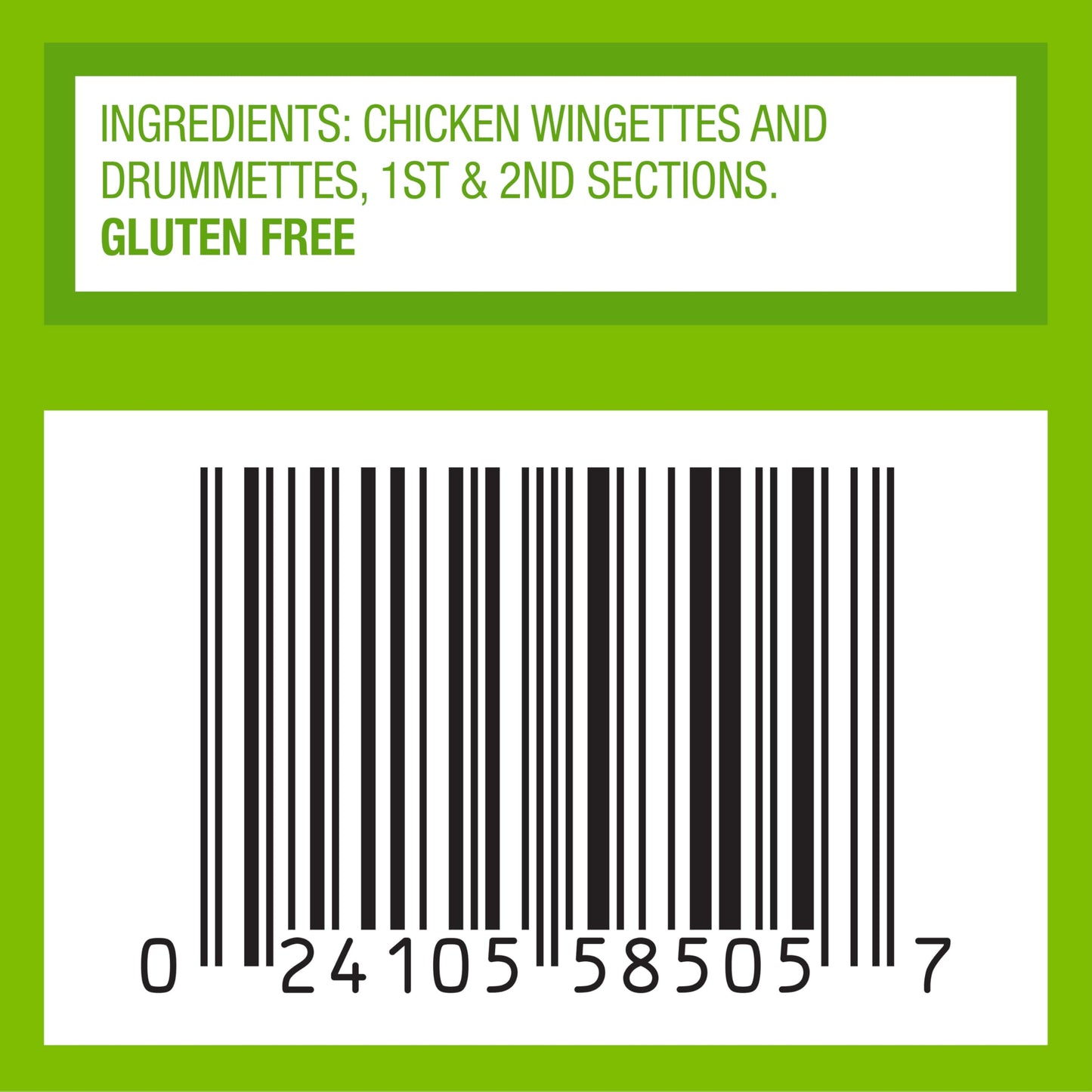 Just Bare All Natural Fresh Chicken Wingettes & Drumettes | Family Pack | No Antibiotics Ever | Bone-In | 2.0 LB