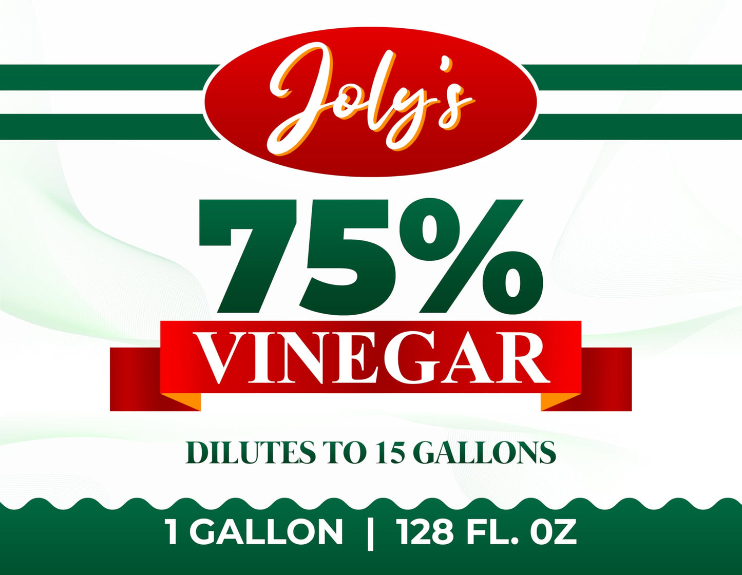 Jolys 75% Vinegar Extra Strong - All Natural Multipurpose Cleaner - 1 Gallon (128 Fl Oz)