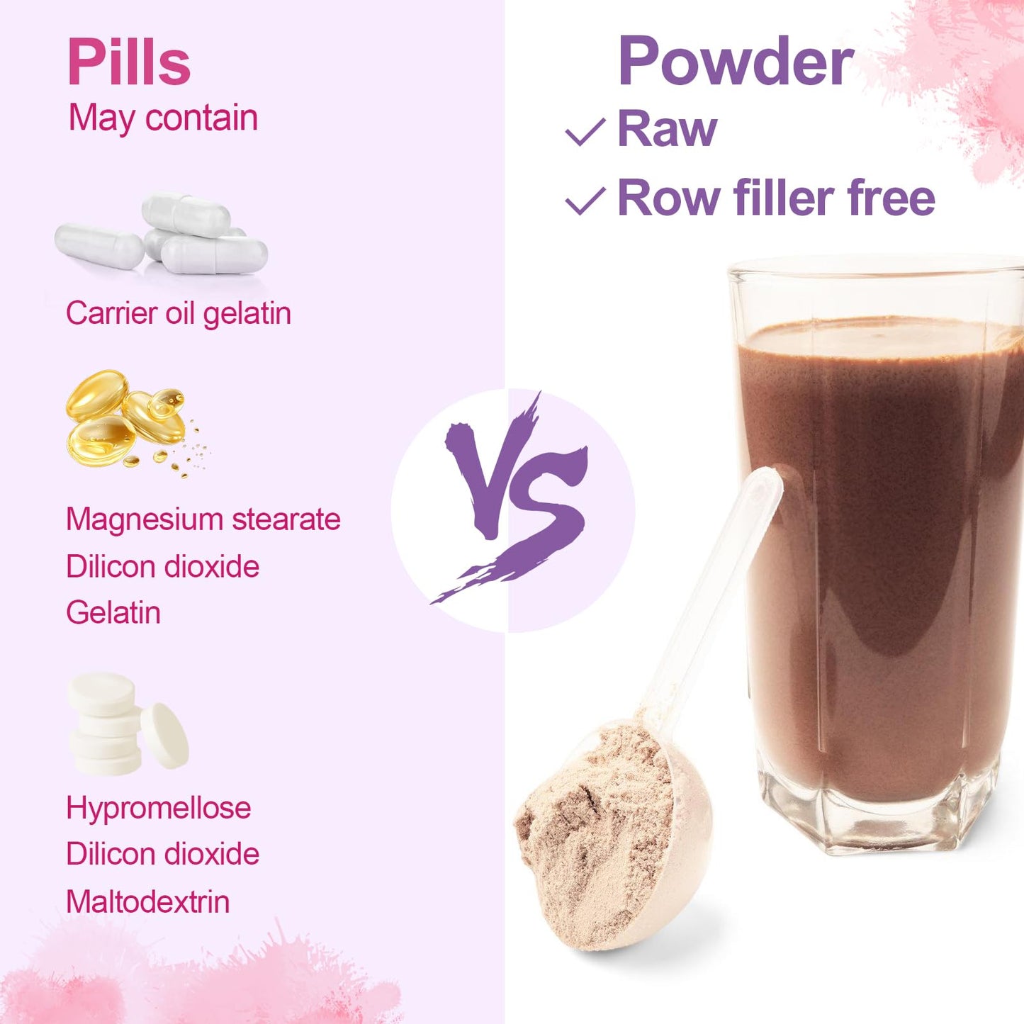 Nokuba Collagen Peptides Creamer Protein Coffee Powder  Marine Collagen with Coconut Mct  Hyaluronic Acid  Vitamin C & Probiotics for Hair Skin & Nails  Non Dairy  Chocolate Flavor  500g (20 Servings)