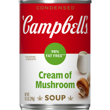 Campbells Cream of Mushroom Soup, 98% Fat Free, 10.5 oz Can