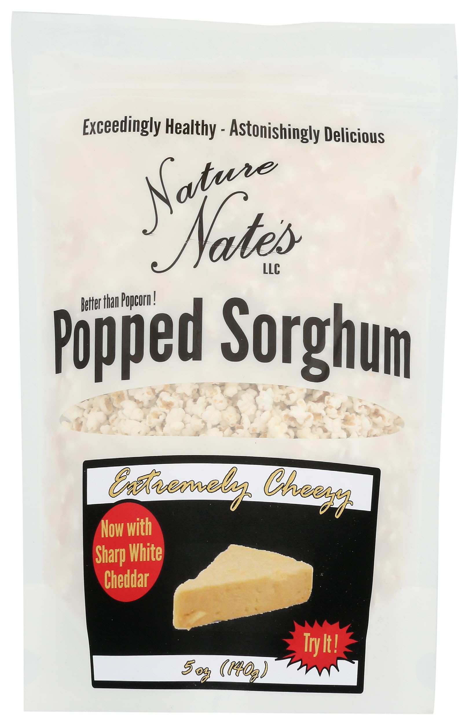 Nature Nates Extreemly Cheezy Popped Sorghum, 5 Oz