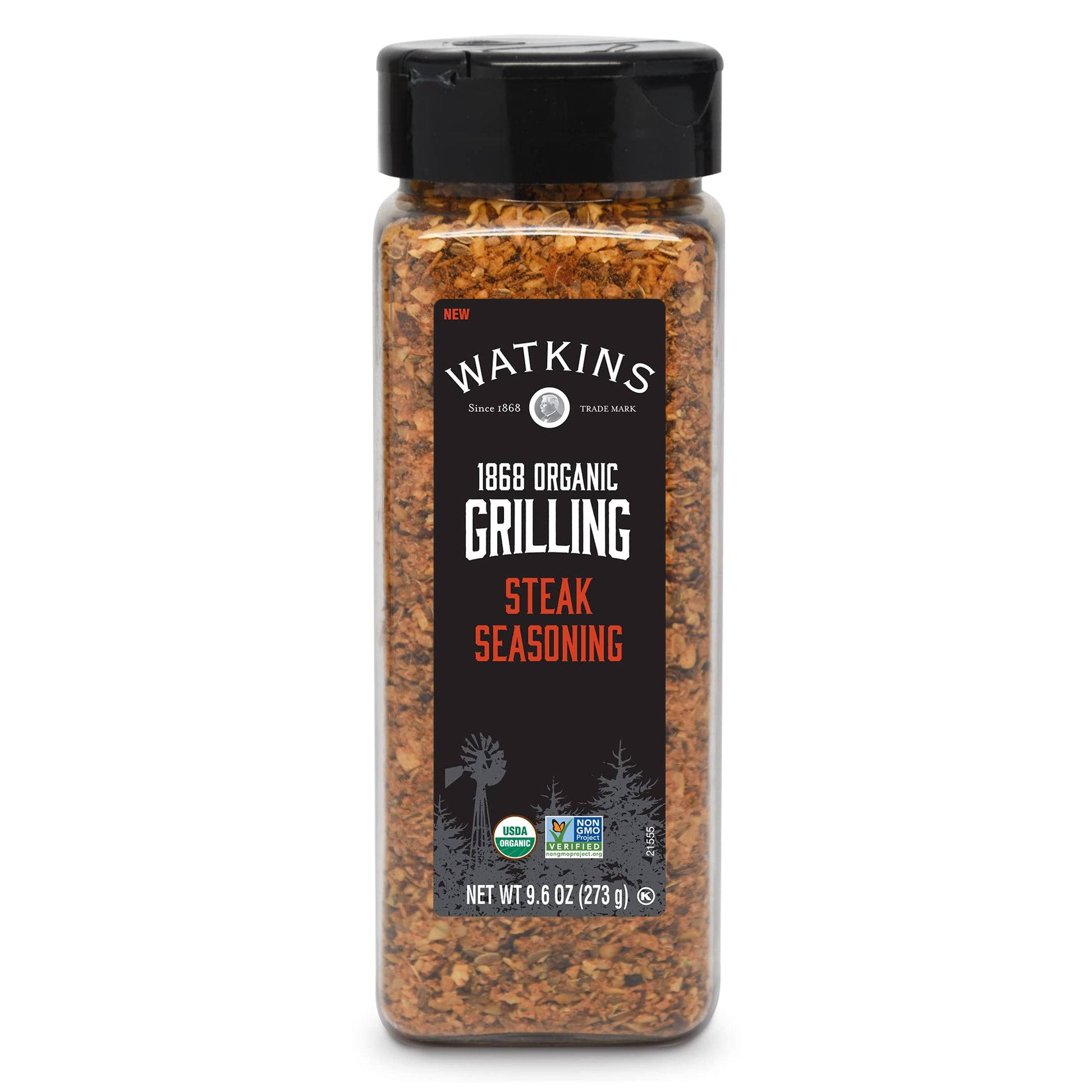 Watkins Organic Steak Seasoning, 9.6 oz, 1-Pack, Perfect for Grilling and Cooking
