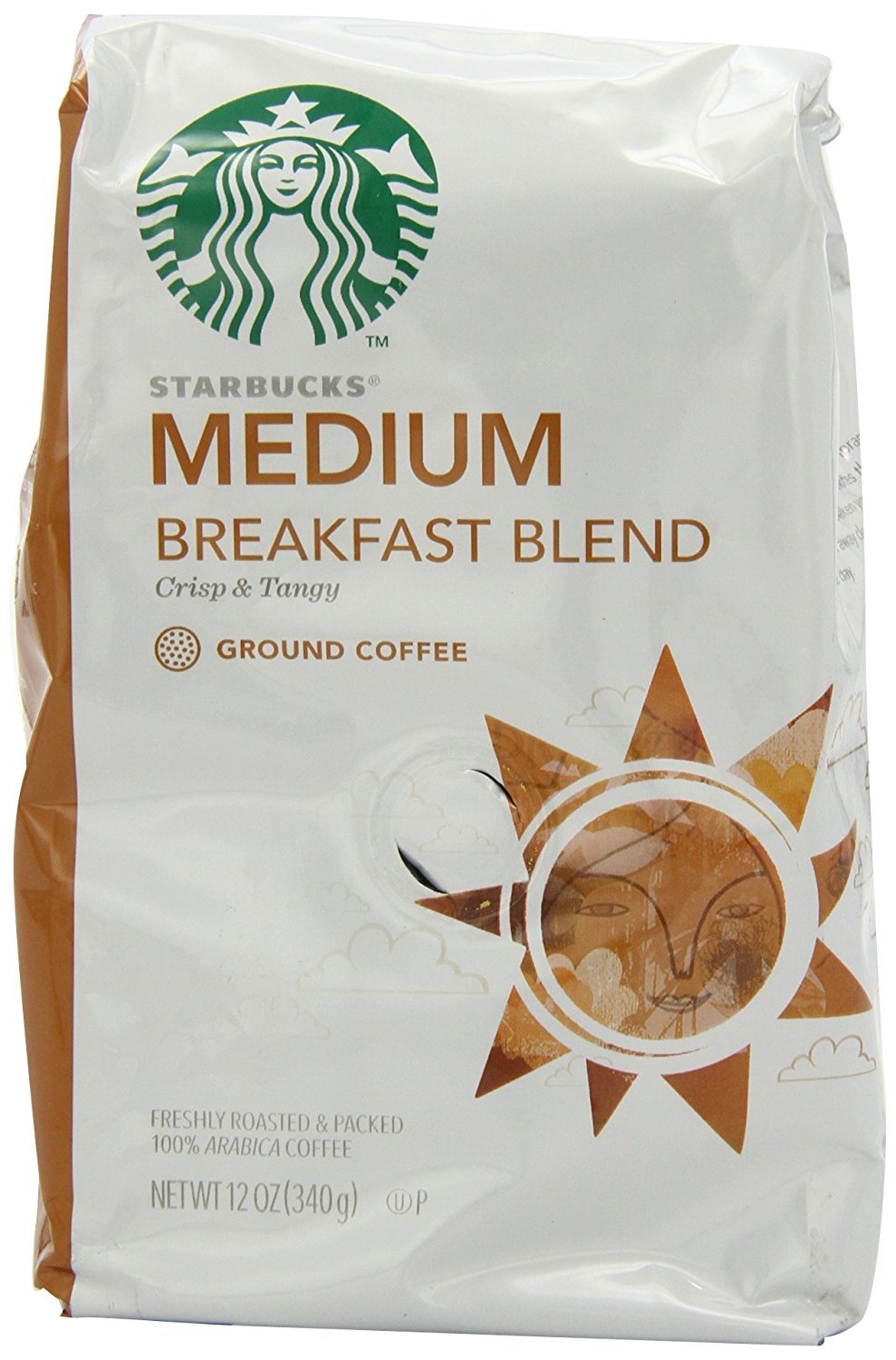 Starbucks Breakfast Blend Ground Coffee, 12oz, 1 Count, Model 206250