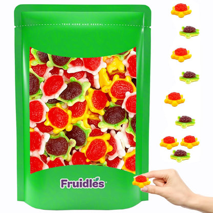 Fruidles Turtles Gummy Candy, Delicious Multicolor Fruit Flavors Gummies (Half-Pound)
