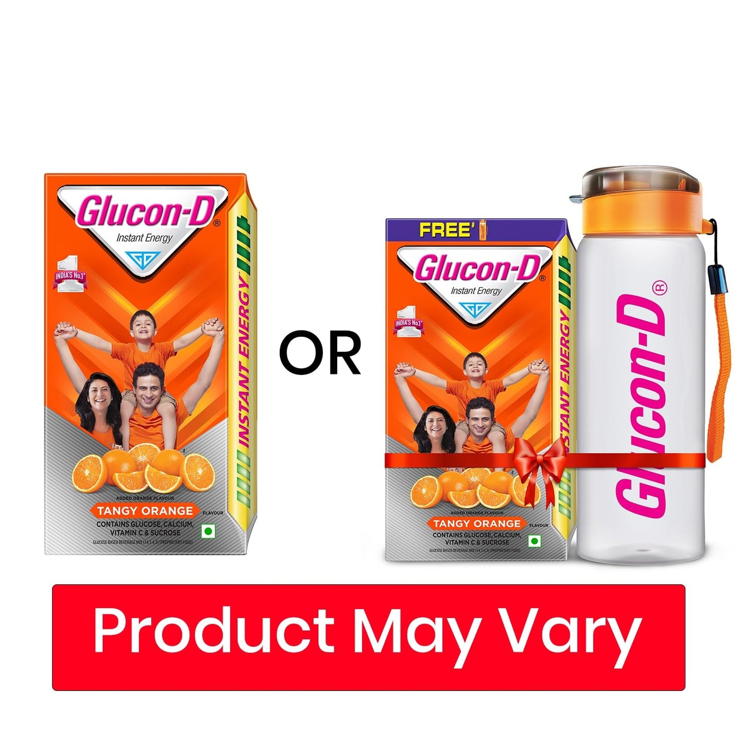 Glucon-D Tangy Orange Glucose Powder With Free Sipper(1Kg, Refill)| For Tasty & Healthy Orange Flavoured Glucose Drink| Provides