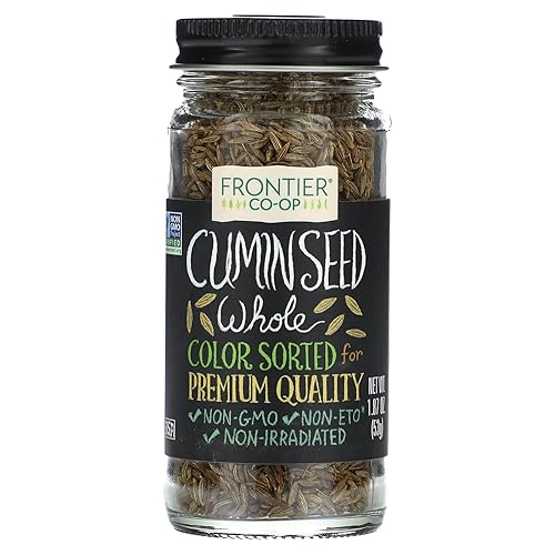 Frontier Cumin Seed, Whole, 1.87-Ounce - Organic Spice, Flavorful Seasoning for Cooking, Gluten-Free, Non-GMO