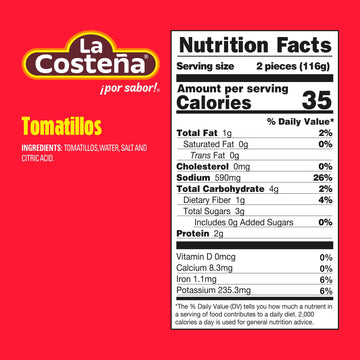 La Costea Canned Tomatillos for Mexican Food, Tomatillo Salsa, Salsa Verde, Green Enchilada Sauce, Taco Sauce, Pico de Gallo & T