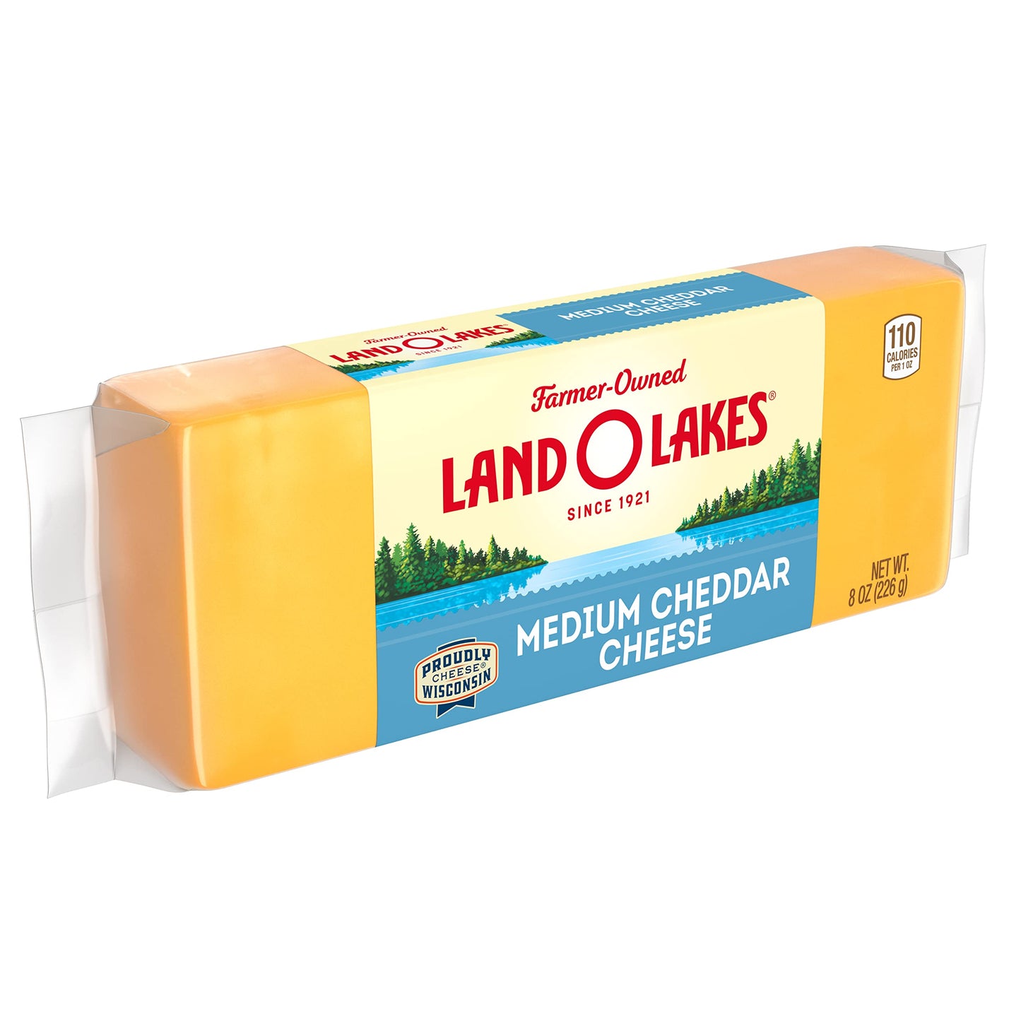 Land O Lakes Medium Cheddar Cheese Chunk, 8 oz block