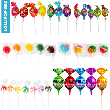 Lollipop Assortment - 5 Pounds - Sucker Bulk - Classic Bulk Lollipops - Individually Wrapped - Classroom, Birthday Goodie Bags