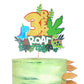 Rsstarxi 1 Pack Dinosaur 3Rd Birthday Cake Topper With Claw Leaves Third Birthday Roar Number 3 Three Rex Cake Pick For Dino Theme Baby Shower Kids Boys 3Rd Birthday Party Cake Decorations Supplies