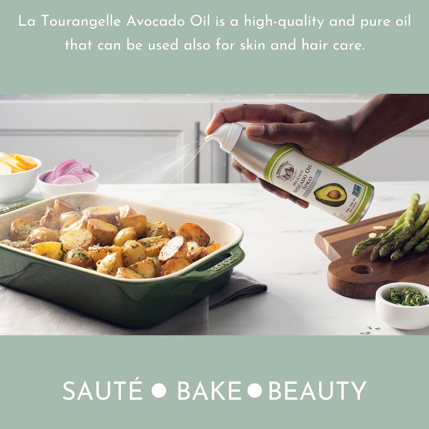 La Tourangelle Avocado Oil Spray - High Smoke Point Refined Oil for Cooking, 5 Fl Oz, Model 40-05-AVO-0005-CS