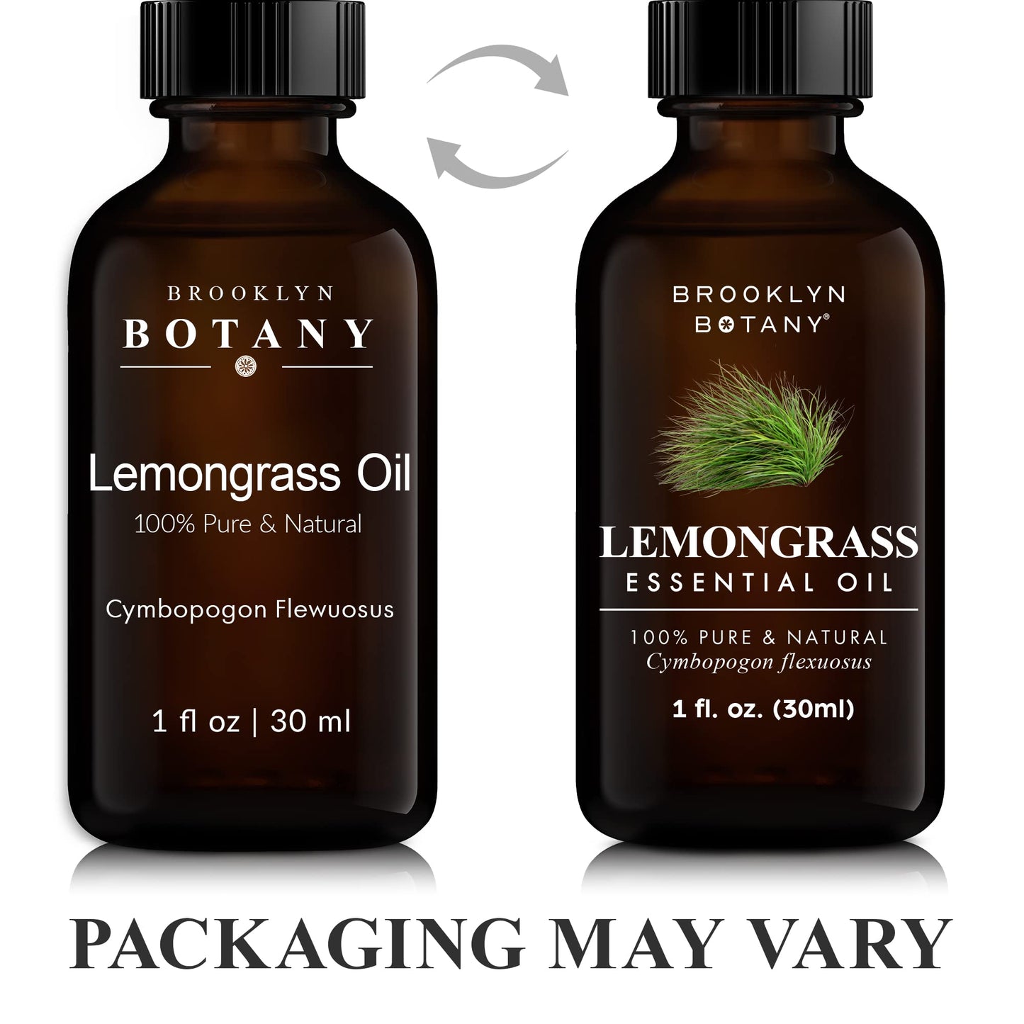 Brooklyn Botany Lemongrass Essential Oil - 100% Pure And Natural - Therapeutic Grade Essential Oil With Dropper - Lemongrass Oil