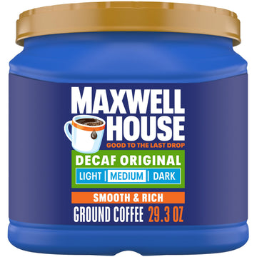 MAXWELL HOUSE Decaffeinated Medium Roast Ground Coffee, 29.3 oz Canister