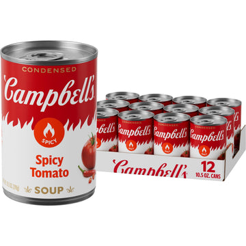 Campbell's Condensed Spicy Tomato Soup, 10.5 oz Can (Pack of 12)
