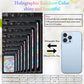 100 Pieces Smell Proof Mylar Bags, Holographic Packaging Bags, Resealable Odor Foil Pouch Zipper Bags With Clear Window For Food