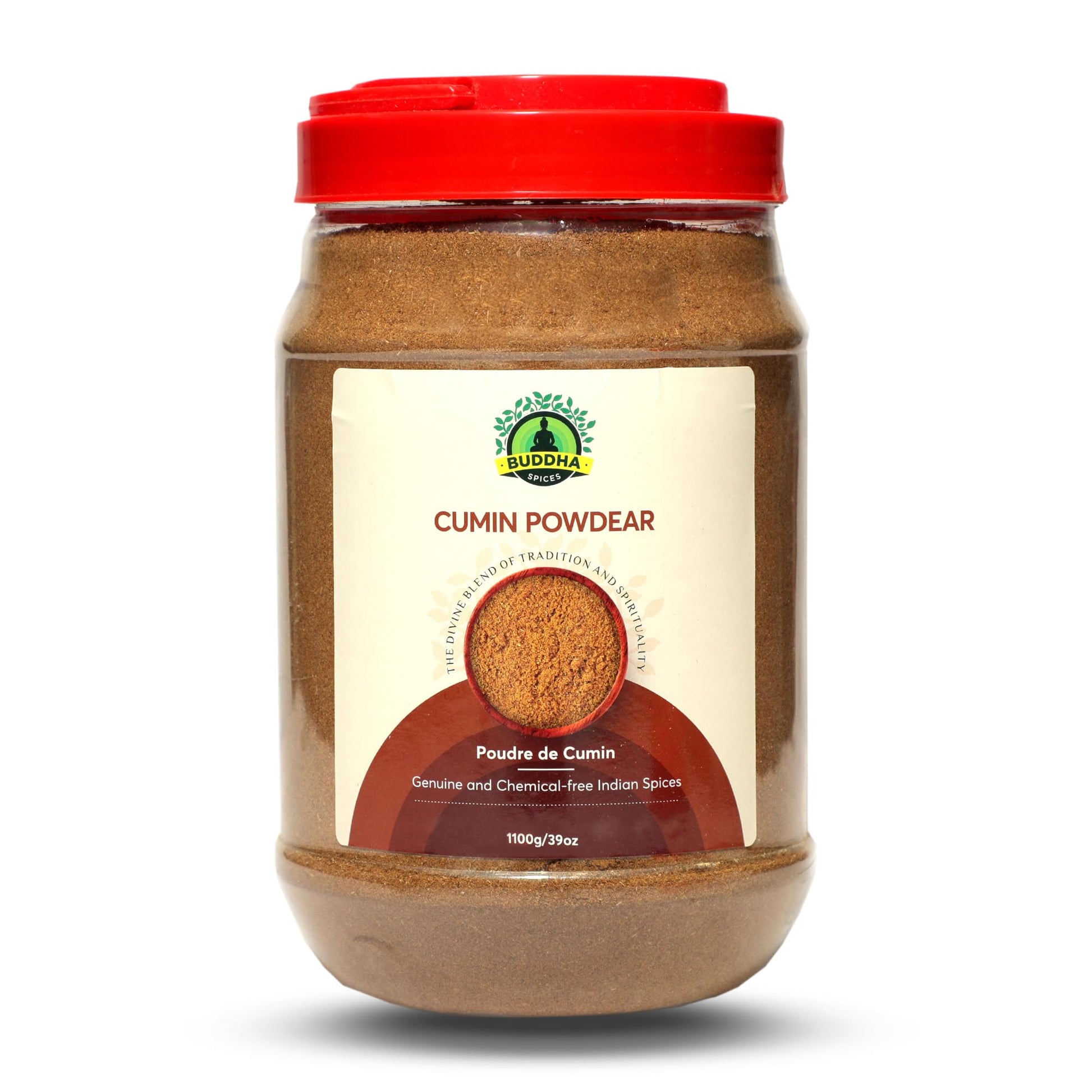 Buddha Spices Inc. Cumin Powder - 1100kg (39 oz) - All-Natural and Gluten-Free - Convenient and Long-Lasting - Pure Indian Origi