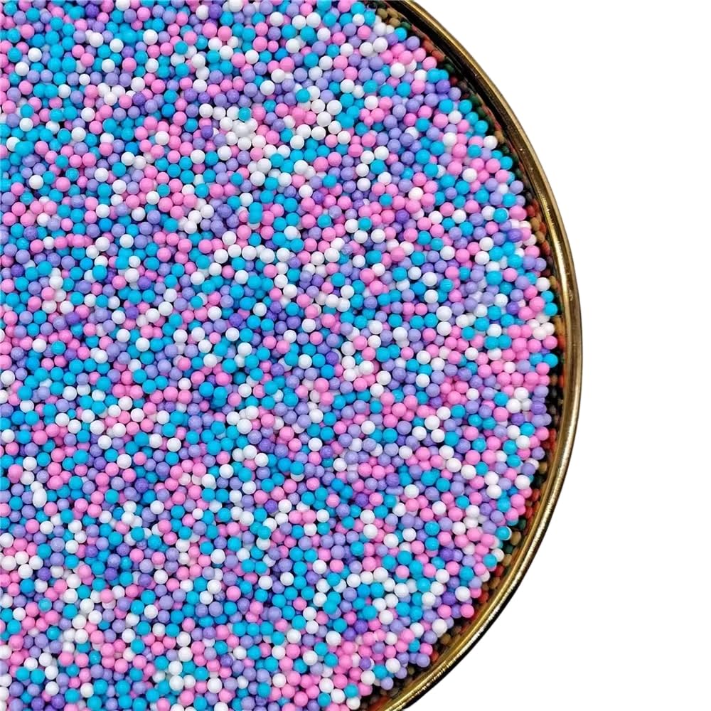 Nonpareils Sprinkles, Edible Pearl Sprinkles for Cake Decorations, Baking, Ice Cream, Cookies, Cupcake Topper Edible Pearls Spri