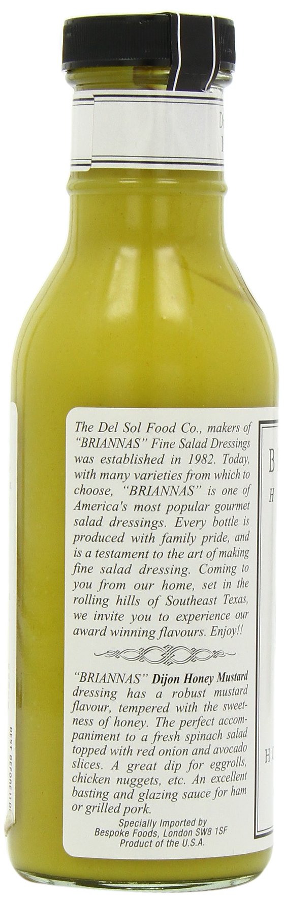 Brianna'S Honey Mustard Dijon Dressing, 12-Ounce Bottles (Pack Of 6)