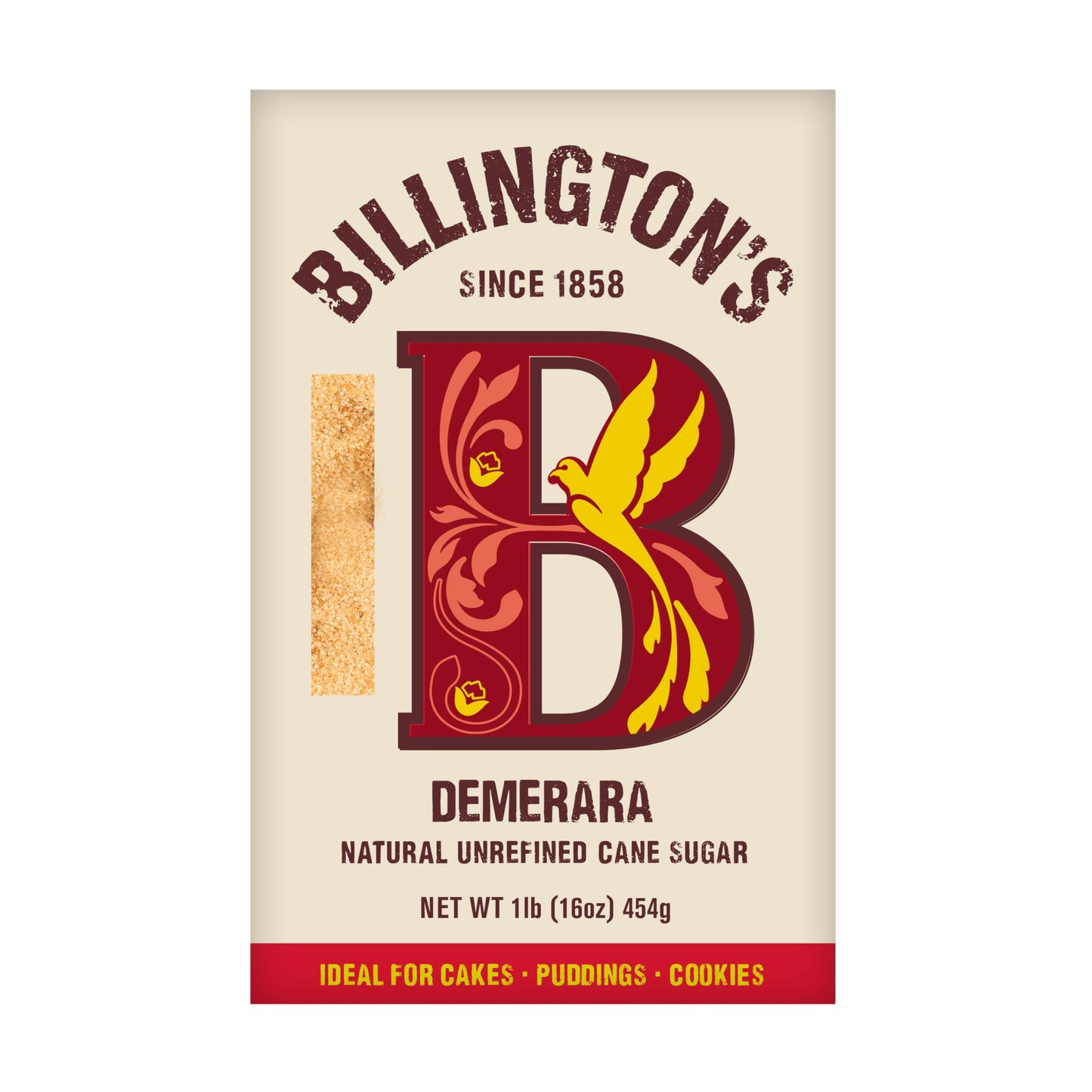 Billingtons Natural Demerara Unrefined Cane Sugar, 16 Ounce (Pack of 10), Model 32139