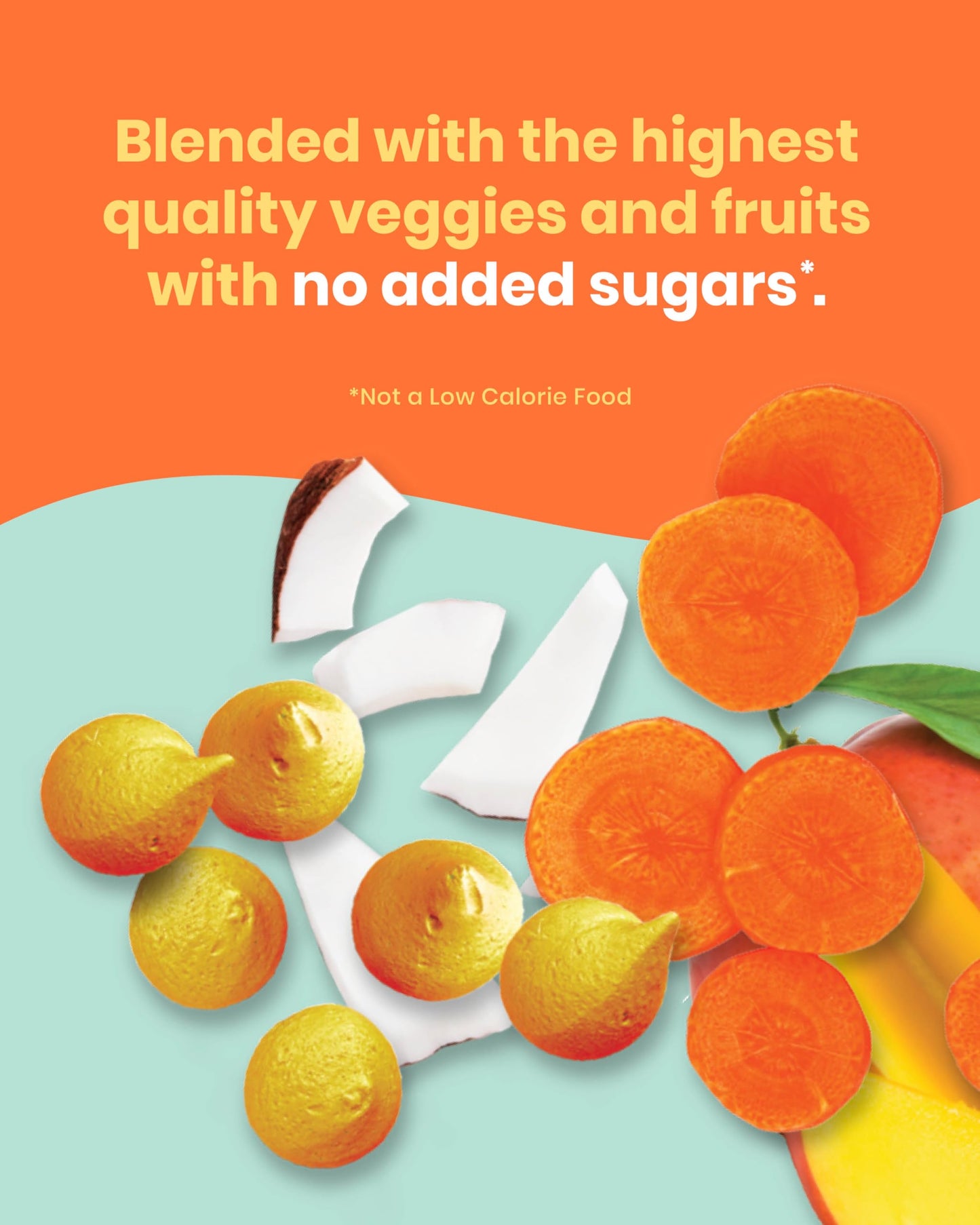 Amara Smoothie Melts - Mango Carrot - Baby Snacks Made With Fruits And Vegetables - Healthy Toddler Snacks For Your Kids Lunch B
