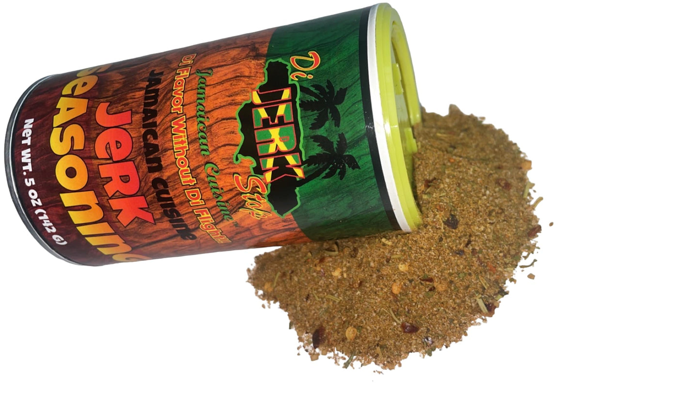 Di Jerk Stop Jerk Seasoning, Low Sodium, Traditional Jamaican Flavor, 5 Ounce
