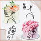 Marsui 10 Pcs Boho Lady Face Cake Topper Acrylic Minimalist Lady Cake Toppers Happy Birthday Cake Decoration For Women Wedding B