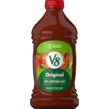 V8 Original 100% Vegetable Juice, 64 Fl Oz Bottle