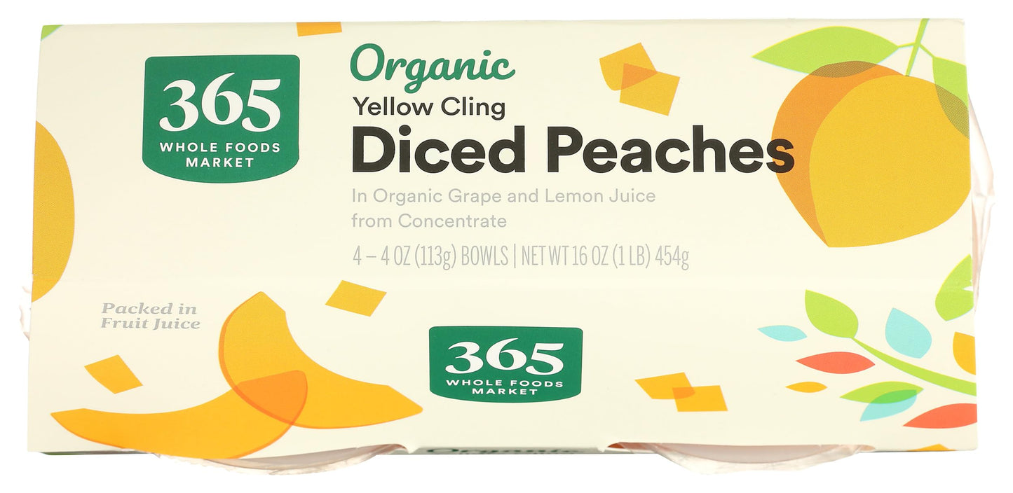 365 by Whole Foods Market, Organic Diced Peaches, 16 Ounce