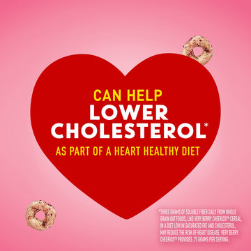 Very Berry Cheerios, Heart Healthy Cereal, Family Size, 18.6 Oz
