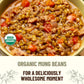 Mountain High Organics - 25 Lbs, Certified Organic Dried Mung Beans, Non Gmo, Vegan, Sproutable Whole Dried Moong Dal Beans, Pla