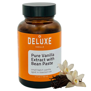 Vanilla Bean Paste For Baking (4Oz) Deluxe Vanilla, Made From Pure Vanilla Extract And Vanilla Bean Caviar. Small Batch Rich Cre