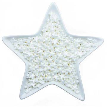 Se Si&Moos White Star Sprinkles For Cake Decorating White Stars Edible Star Cake Decorations Large Stars Sprinkles For Cupcakes