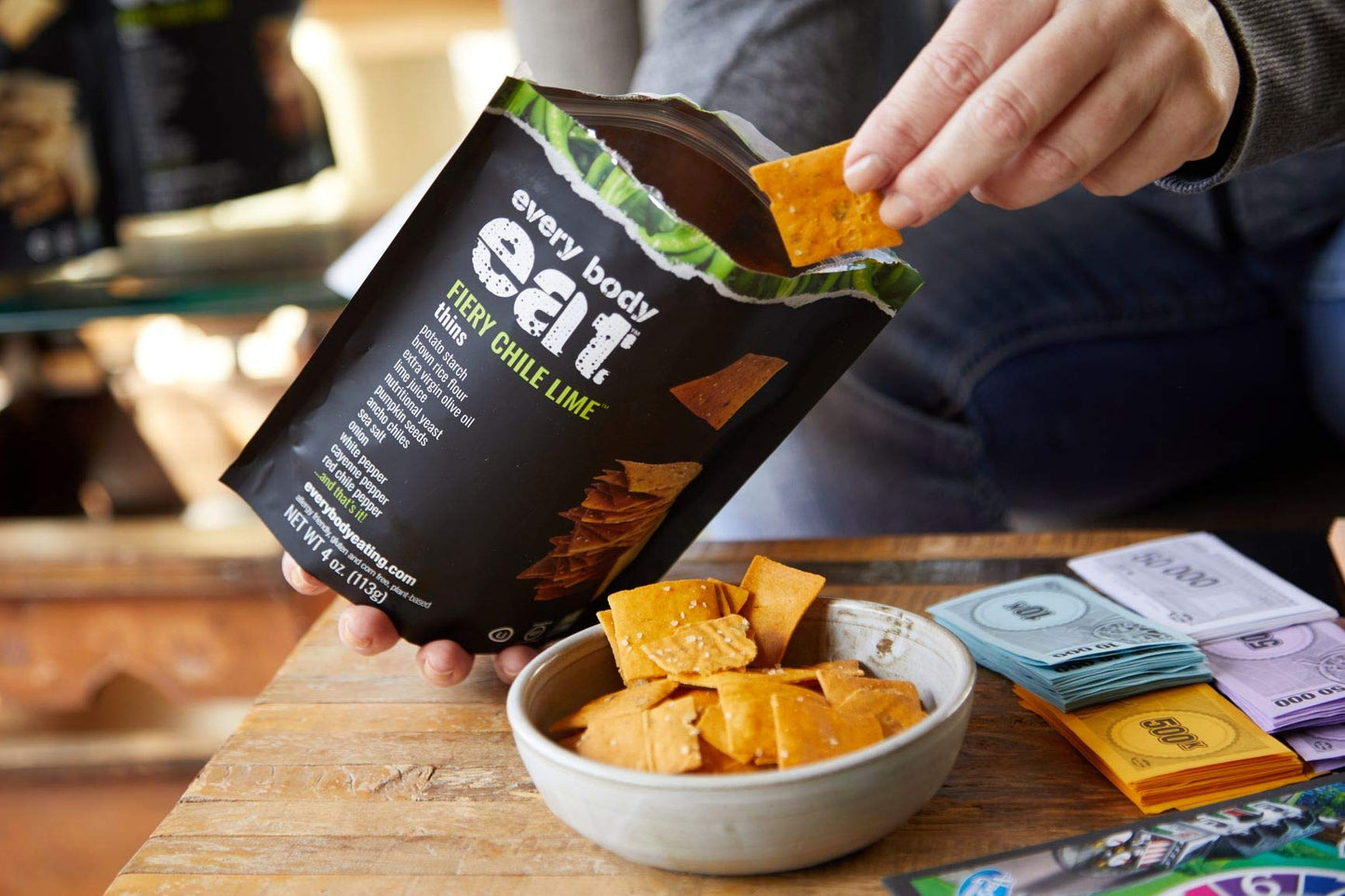Every Body Eat Snack Thins, Fiery Chile Lime, Vegan, Gluten Free, 4 Ounce (Pack of 6)