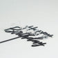 Happy Birthday Cake Topper. Cake Party Decorations, Acrylic Black Birthday Cake Topper