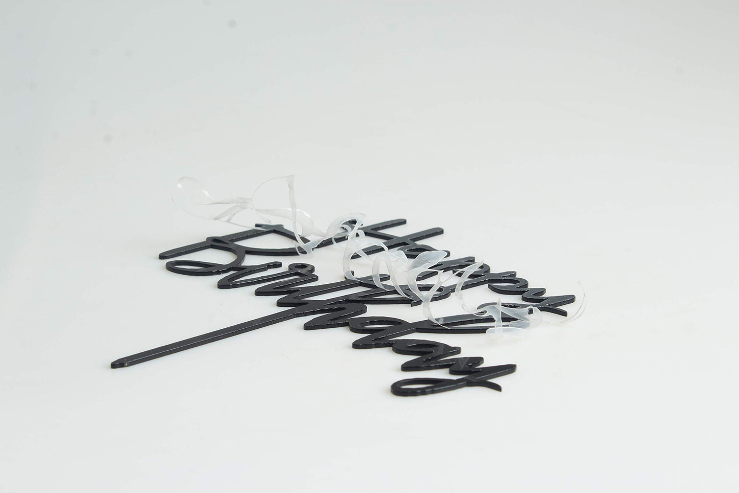Happy Birthday Cake Topper. Cake Party Decorations, Acrylic Black Birthday Cake Topper