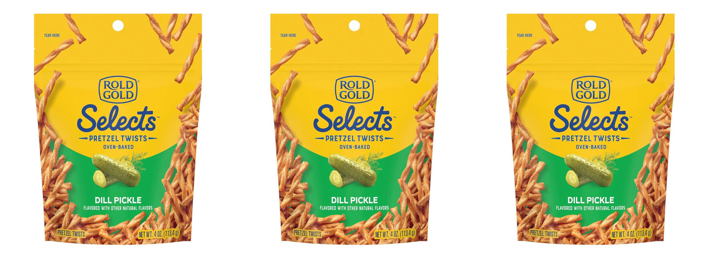 Rold Gold Selects Dill Pickle Pretzel Twists (4 Oz)  3-Pack Bundle By Superdeals