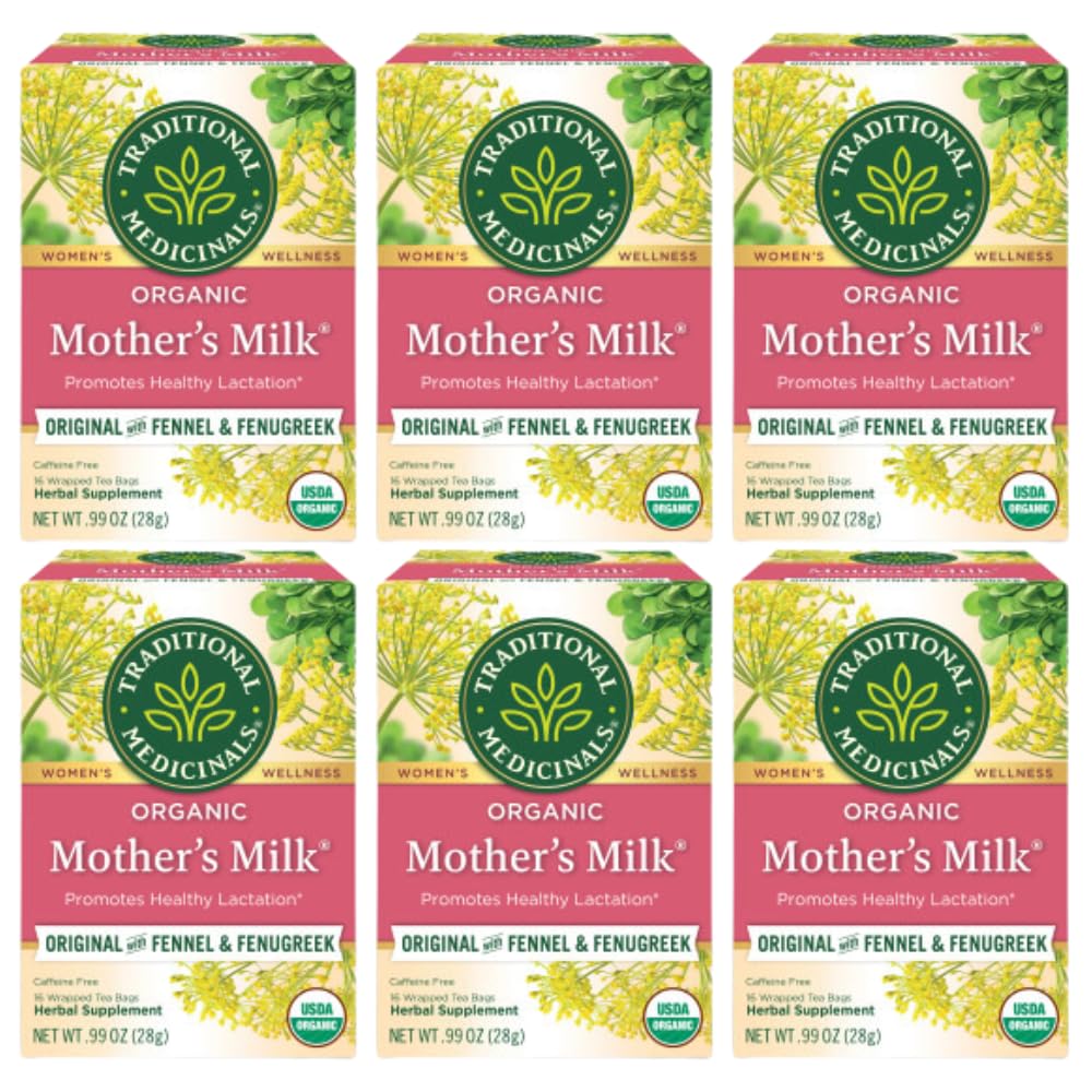 Traditional Medicinals Mother'S Milk Tea - Organic Tea For Breastfeeding, Traditional Medicines Lactation Tea, (Pack Of 6)