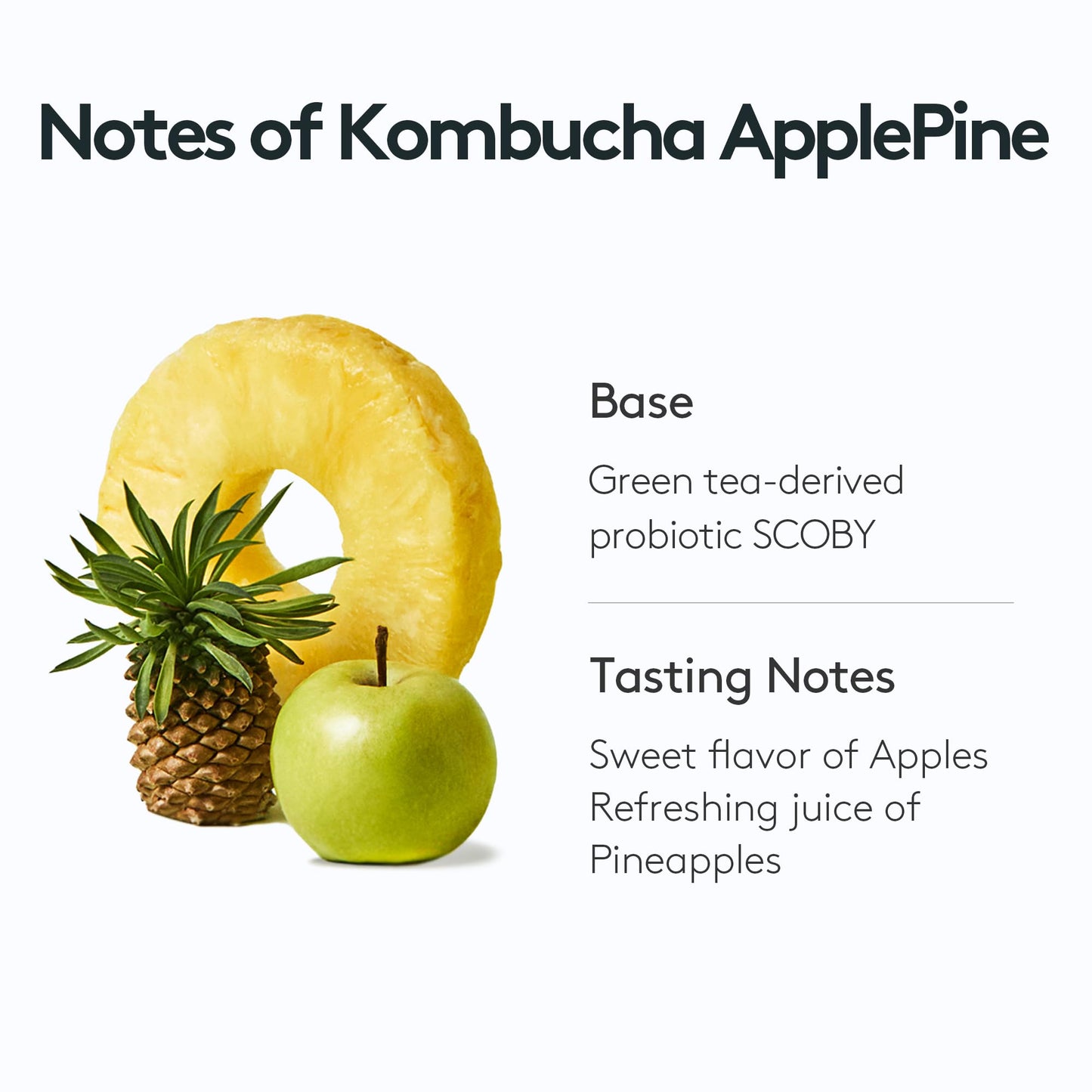 Osulloc Kombucha Tea Applepine (Pineapple & Apple), Electrolytes Powder & Hydration Drinks Packets, No Added Sugar, 10 Sticks, 1