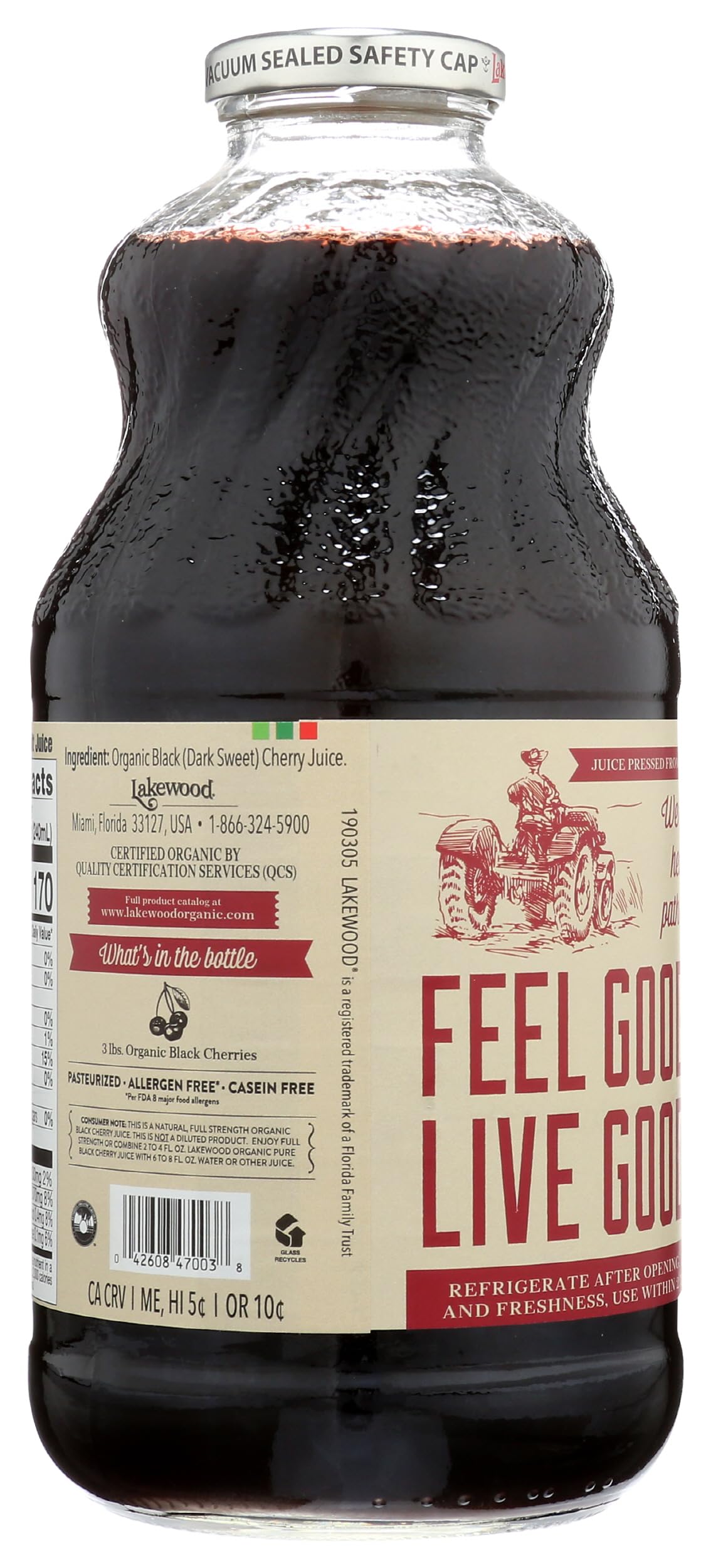 Lakewood Organic Fresh Pressed Pure Black Cherry (1 X 32 FL OZ)