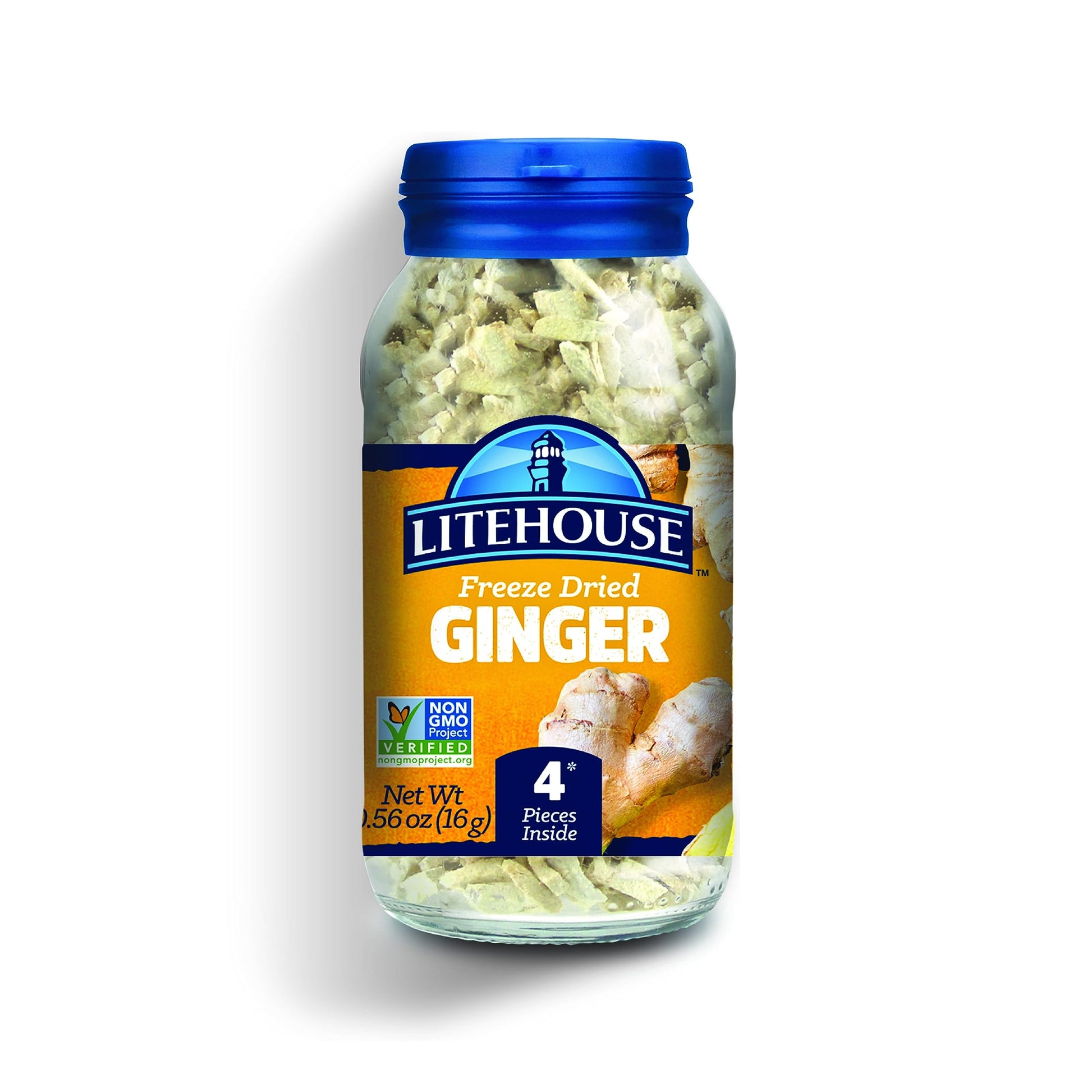 LITEHOUSE Freeze Dried Ginger Flakes - Organic Non-GMO Gluten Free - 0.56 Ounce