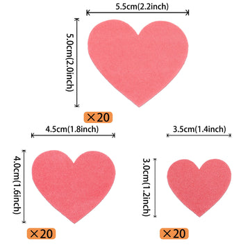 60 Pcs Edible Heart Cupcake Toppers Wafer Paper Sweet Love Heart Cake Decorations Edible Valentine'S Day Cupcake Picks For Weddi